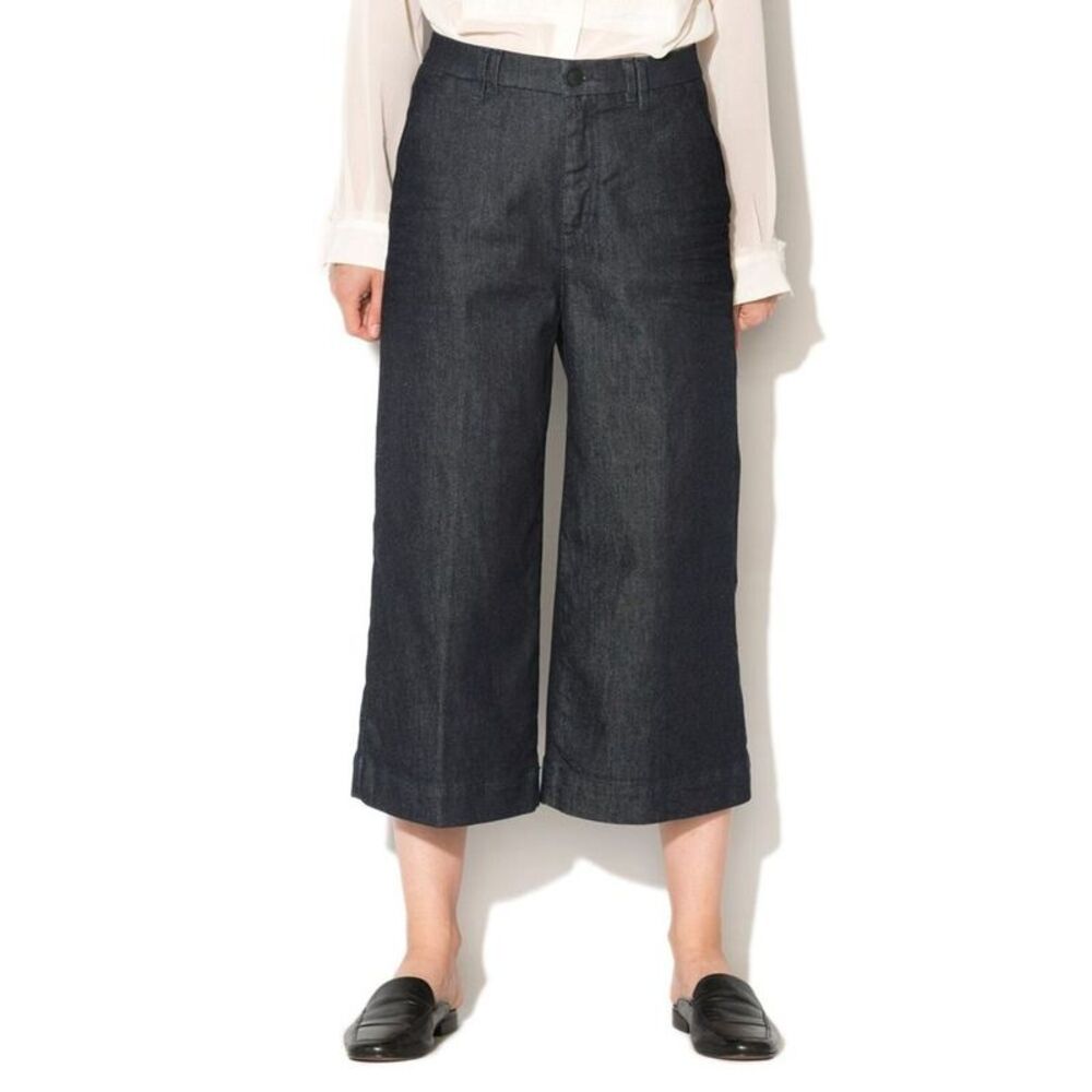 Gas Blue Polyester Cropped Women's Jeans